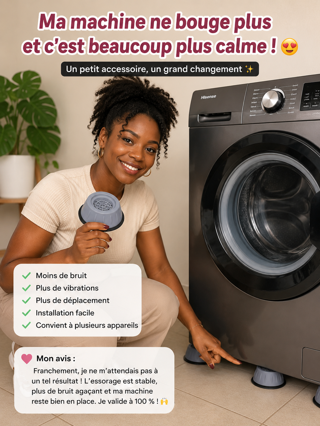 Patins universels antidérapants et amortisseurs en plastique pour machine à laver et réfrigérateur, pour tambour à ondes, entièrement automatiques