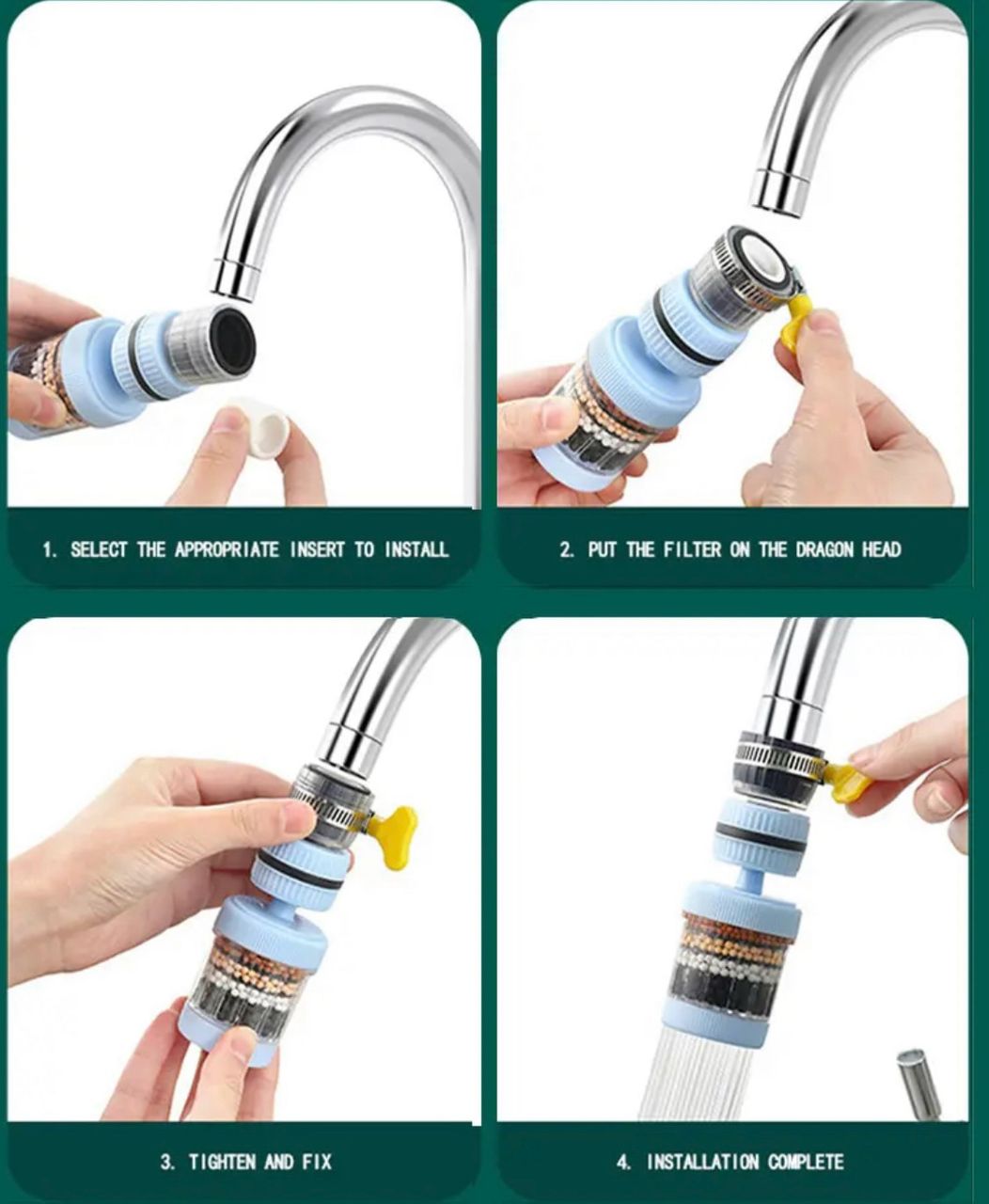 🚿 FILTRE PURIFICATEUR D’EAU ROTATIF – UNE EAU PLUS PURE & SAINE ! 💧