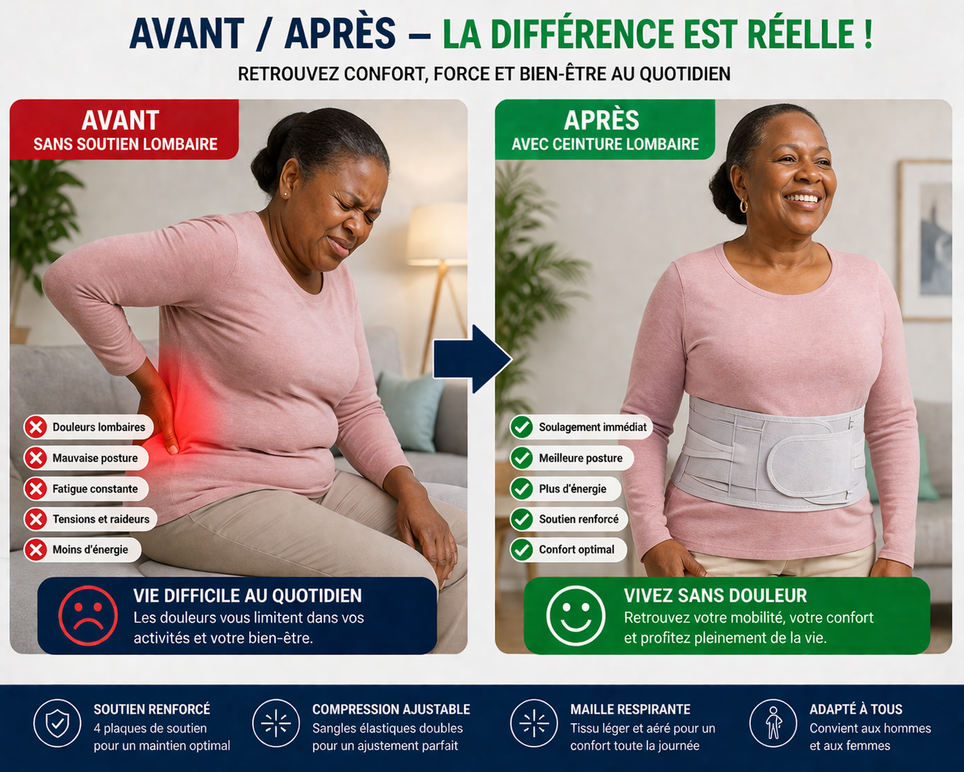 “Fini le mal de dos : le soutien lombaire qui change votre quotidien”