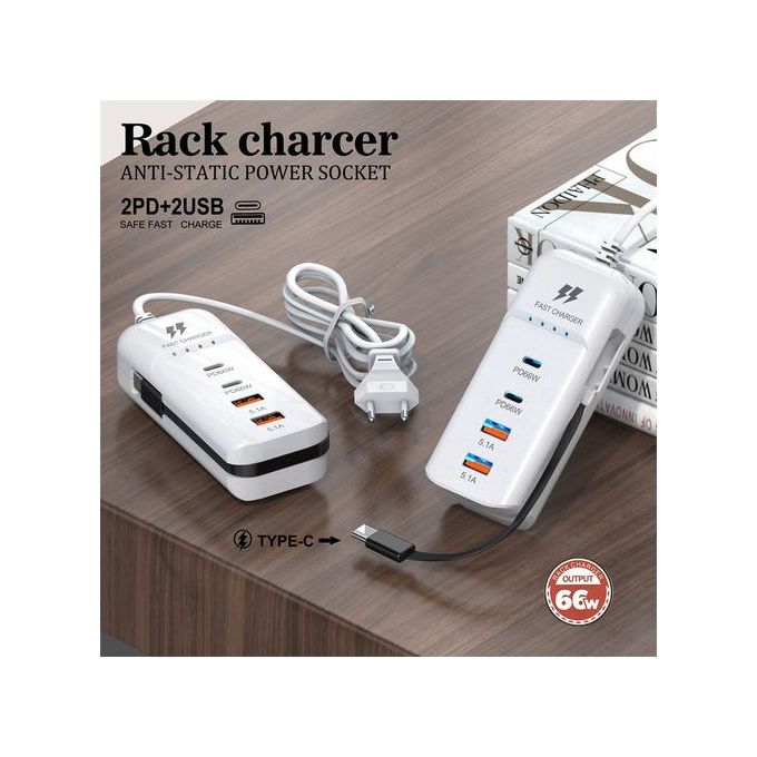🔌 Multiprise Multifonction avec Charge Rapide et Arrêt Automatique 🔋